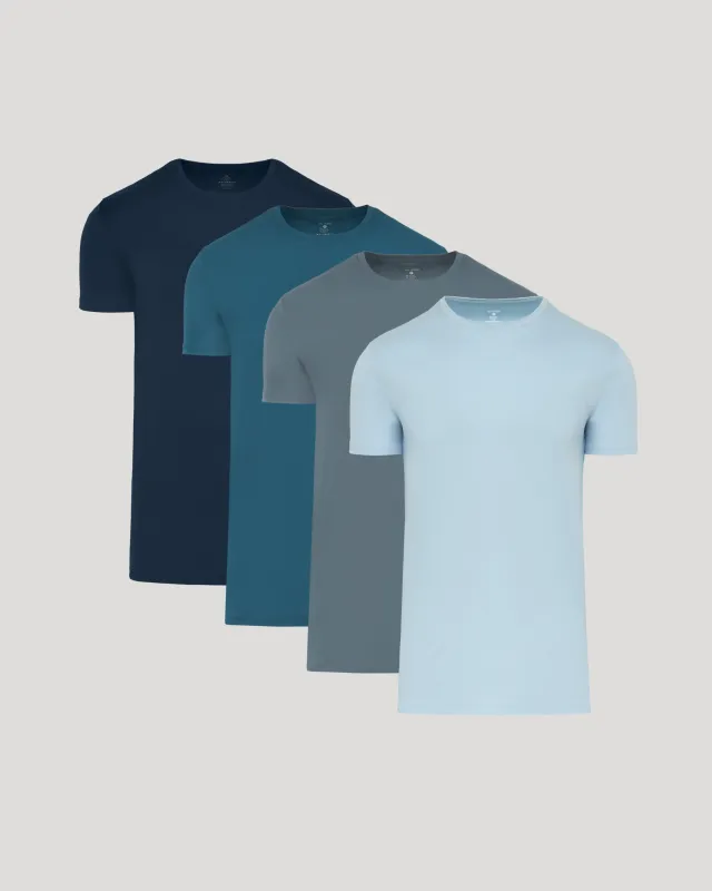 Blue Tones Classic Tall Premium Pima Crew 4-Pack sold by True Classic