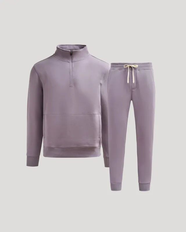 Thistle Half Zip Fleece Sweatshirt & Jogger 2-Pack sold by True Classic