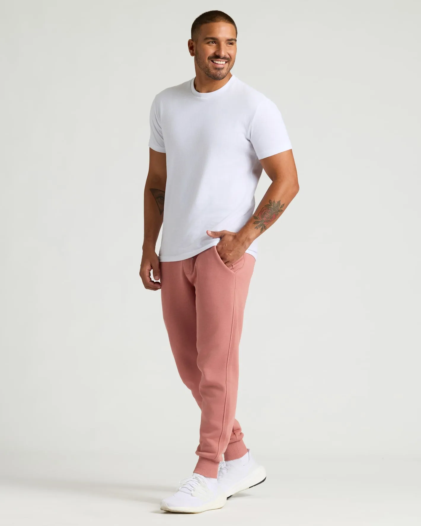 Rose Fleece French Terry Joggers sold by True Classic product image thumbnail 4