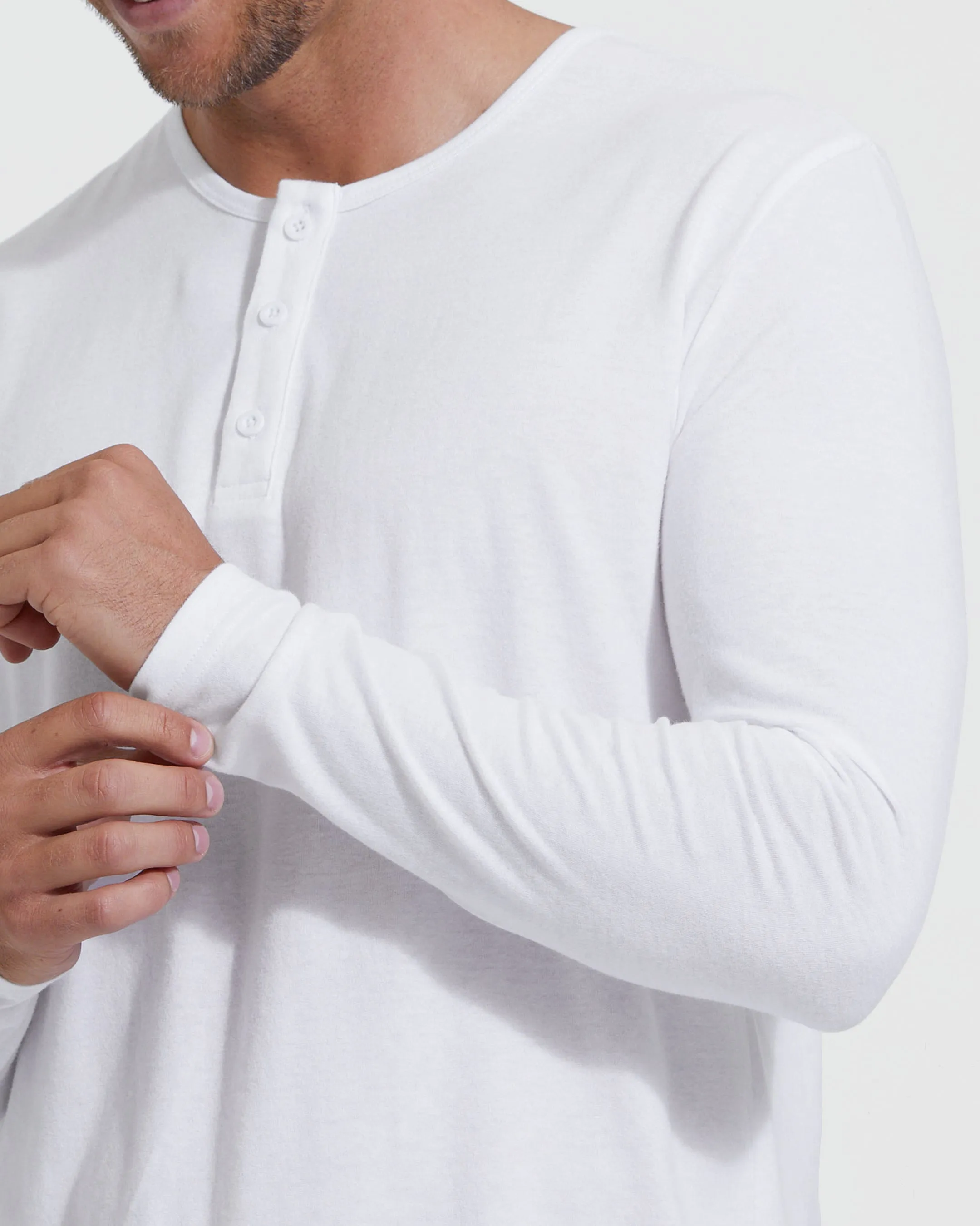 All White Classic Henley 3-Pack sold by True Classic product image thumbnail 5