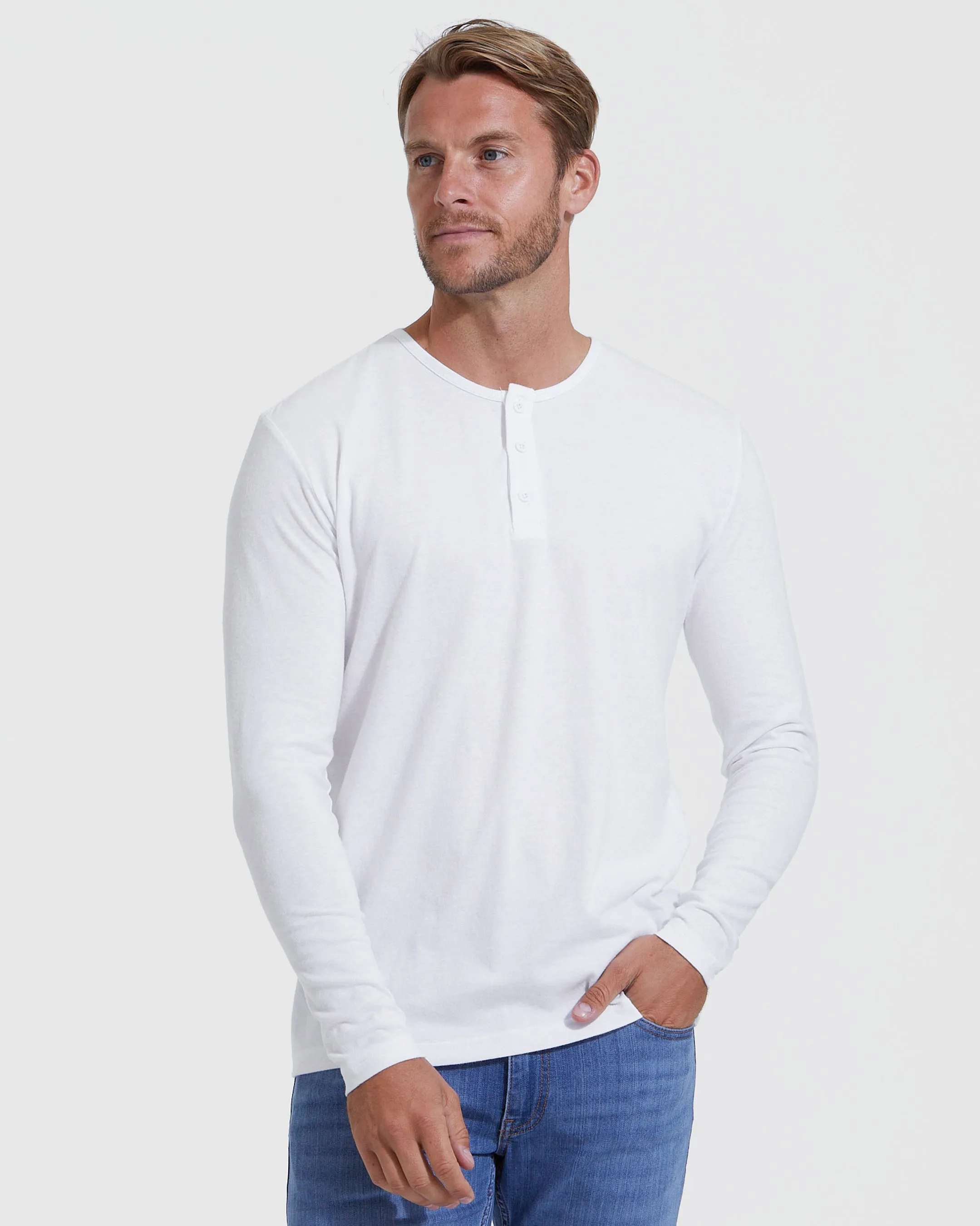 All White Classic Henley 6-Pack sold by True Classic product image thumbnail 4