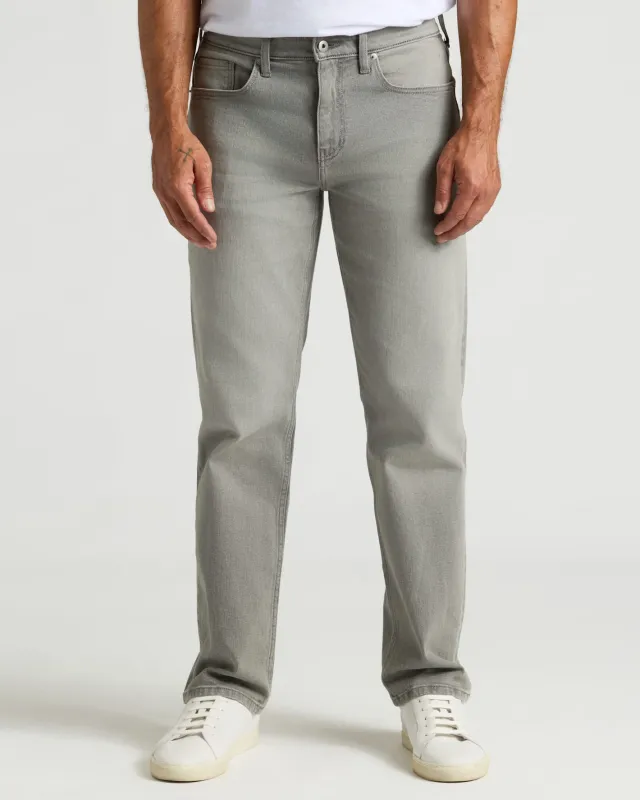 Medium Gray Wash Straight Authentic Denim Jeans sold by True Classic