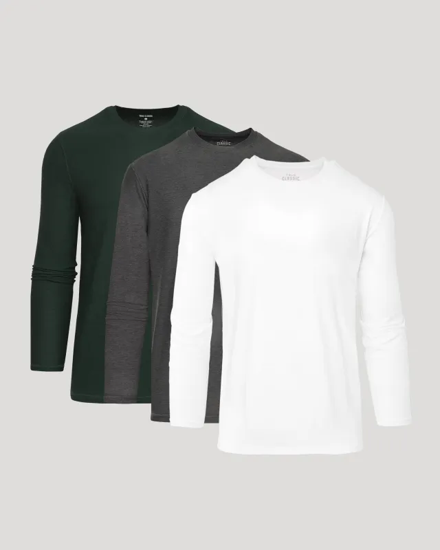 Active Long Sleeve Crew 3-Pack sold by True Classic