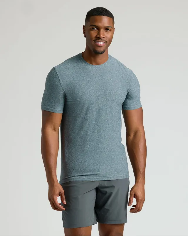 Heather Indigo Tall Active Crew Neck 2.0 sold by True Classic