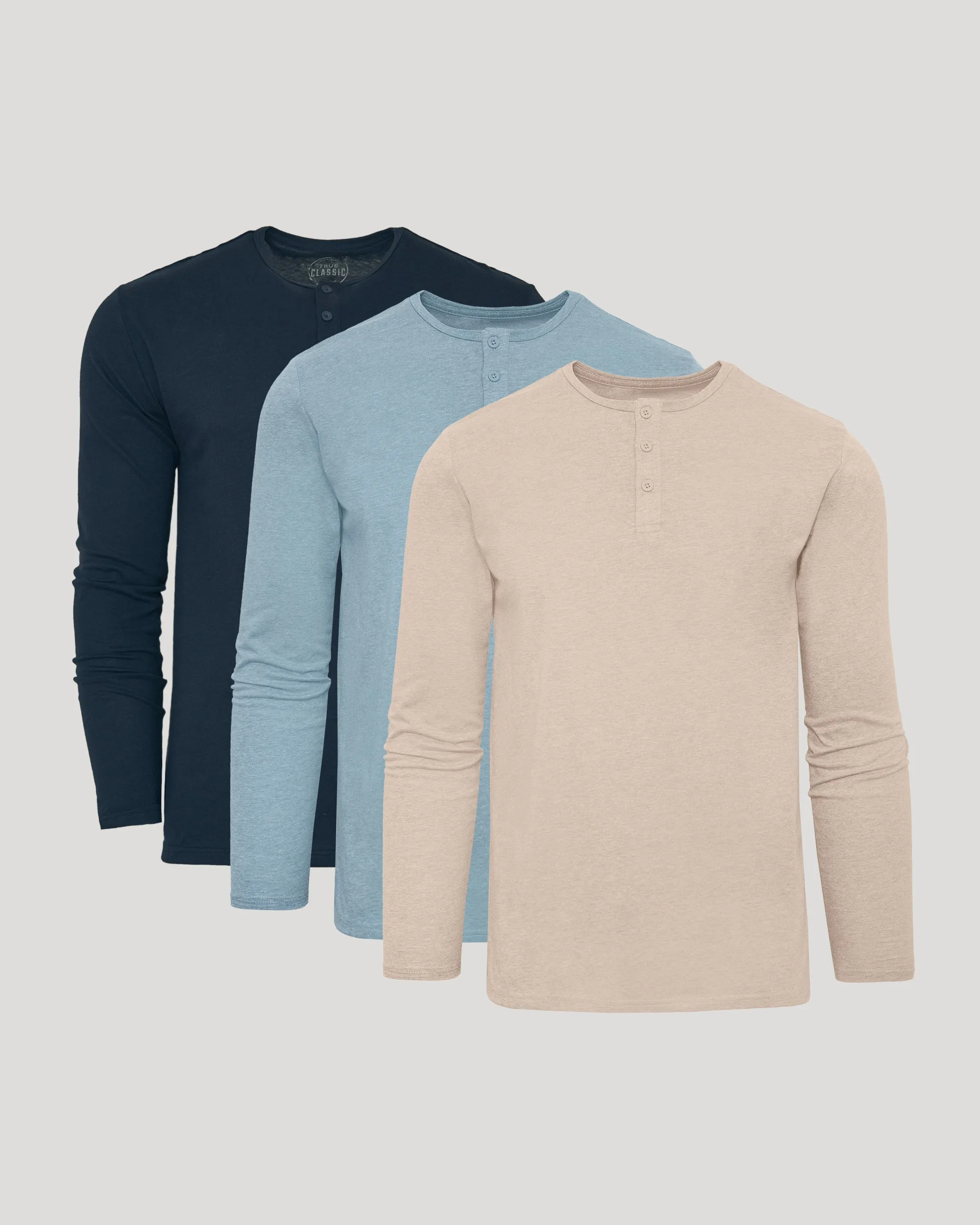 Classic Long Sleeve Henley 3-Pack sold by True Classic