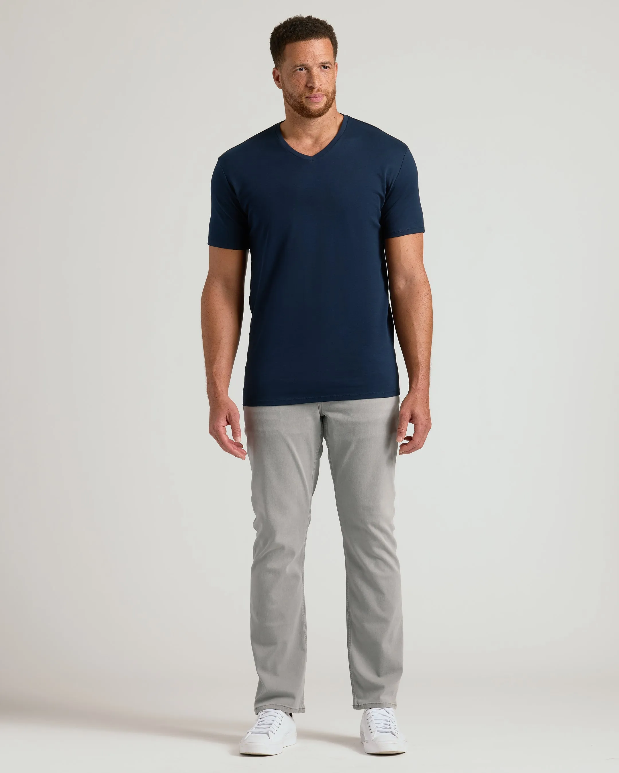 Carbon & Navy Tall Premium Pima V-Neck 2-Pack sold by True Classic product image thumbnail 5