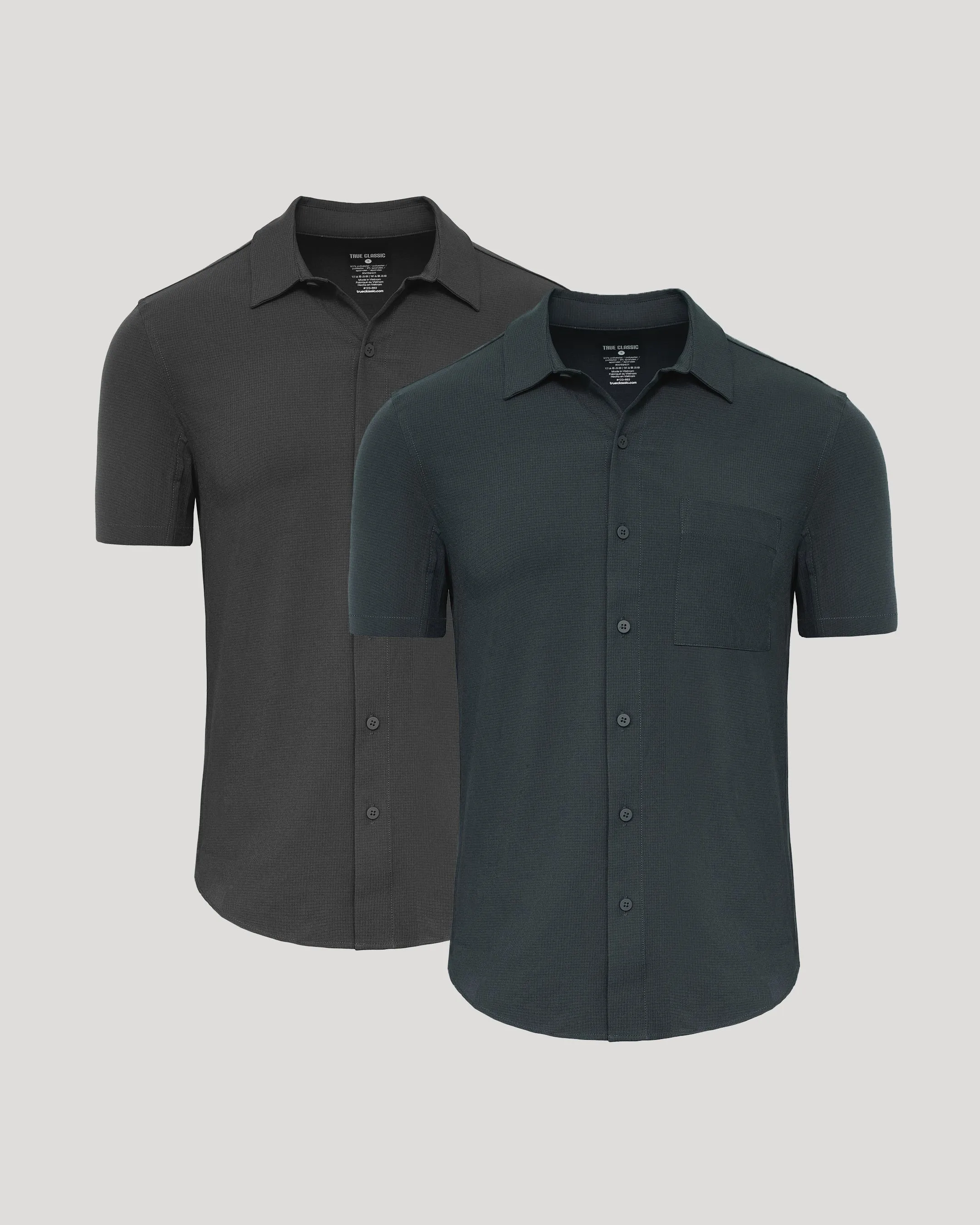 Heather Short Sleeve Ripstop Commuter Shirt 2-Pack sold by True Classic
