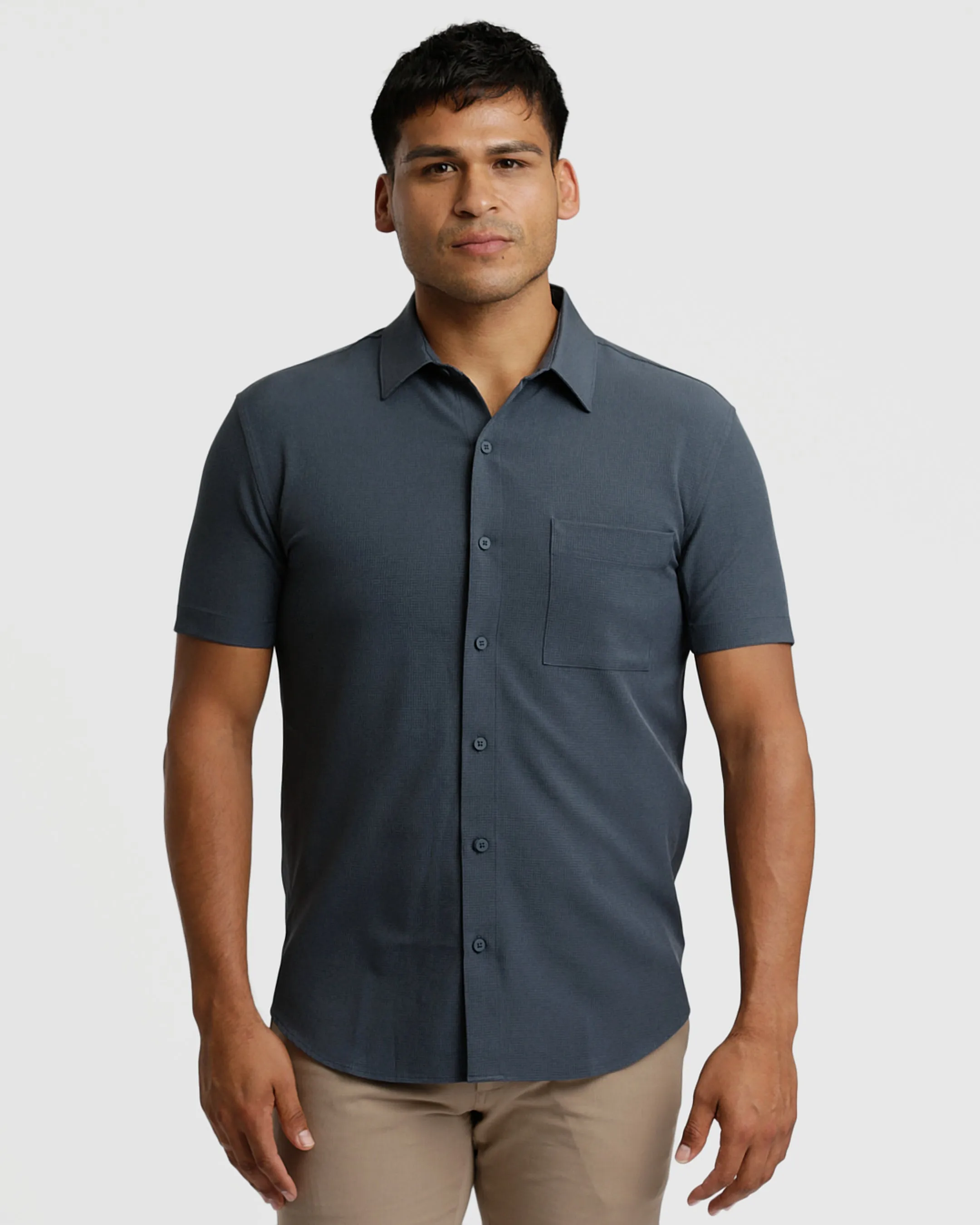 Heather Short Sleeve Ripstop Commuter Shirt 2-Pack sold by True Classic product image thumbnail 2