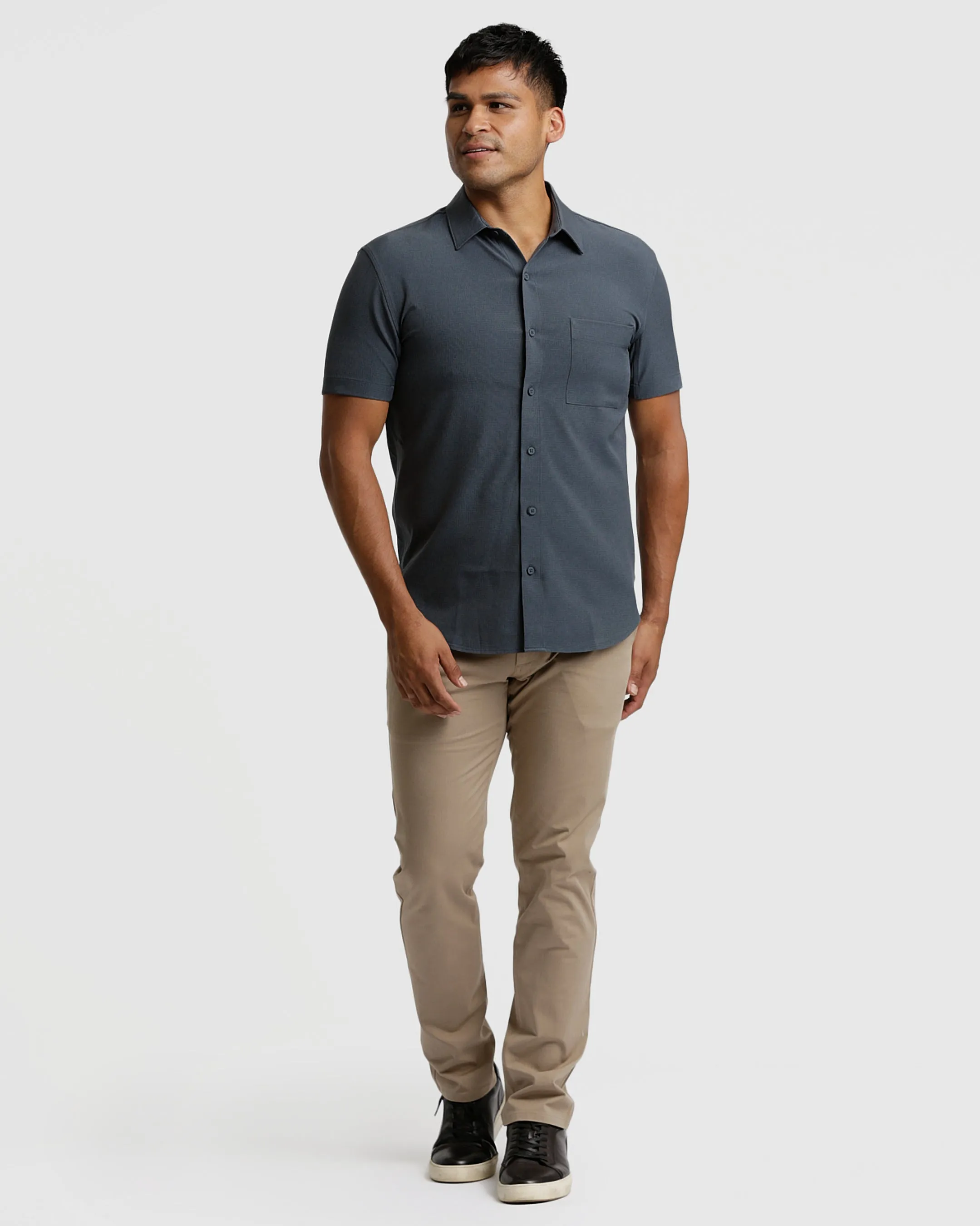 Heather Short Sleeve Ripstop Commuter Shirt 2-Pack sold by True Classic product image thumbnail 4