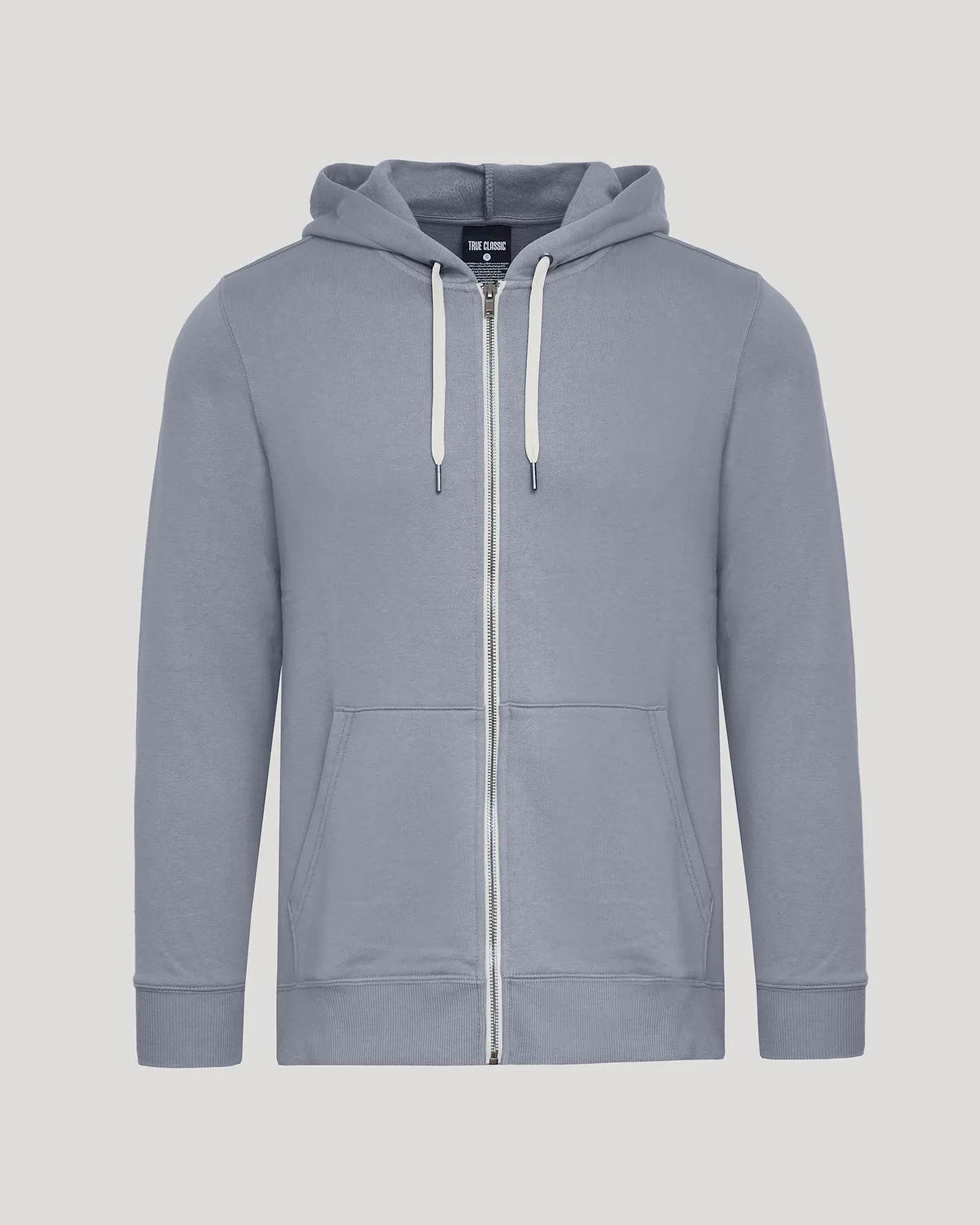 Dusty Blue Fleece French Terry Zip Hoodie sold by True Classic product image thumbnail 2