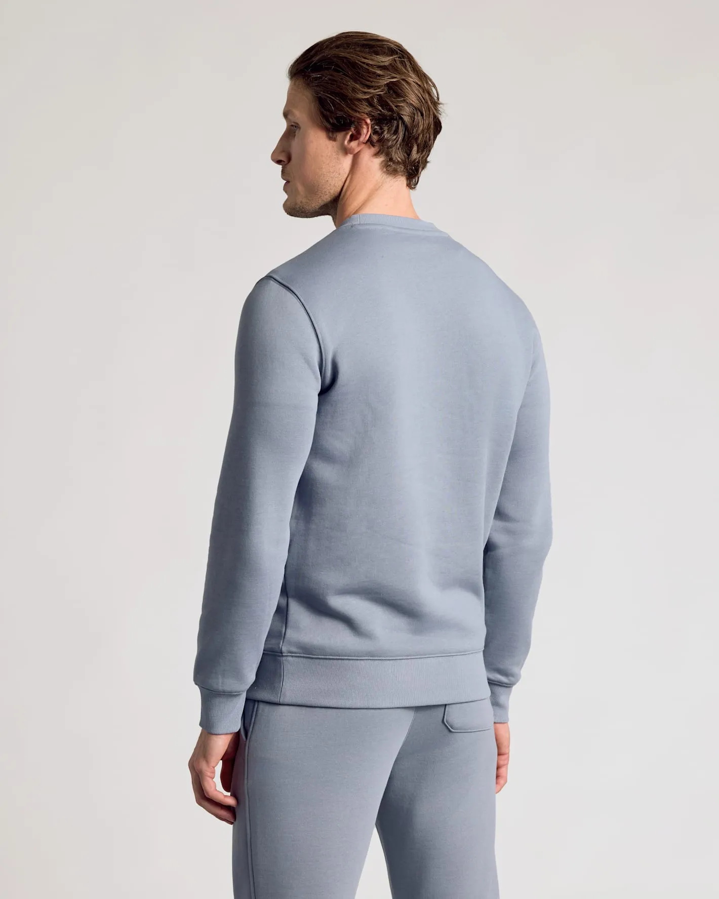 Dusty Blue Fleece French Terry Pullover Crew Neck sold by True Classic product image thumbnail 3