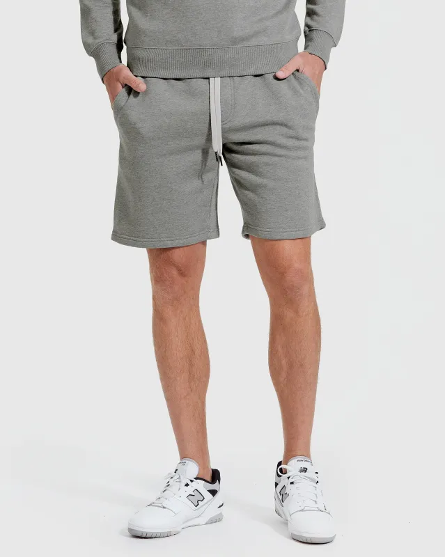 Medium Heather Gray Fleece French Terry Shorts sold by True Classic