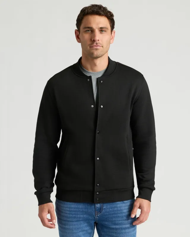 Black Fleece Bomber Jacket sold by True Classic
