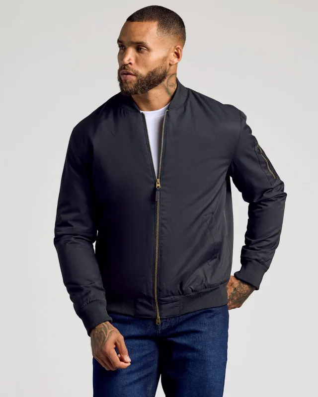 Black Bomber Jacket sold by True Classic