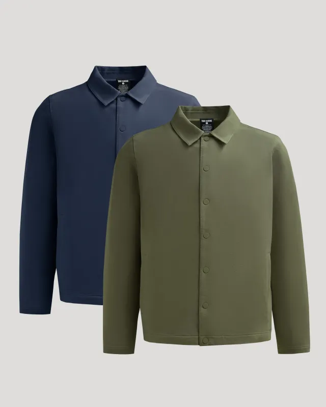 Military Green & Navy Casual Jacket 2-Pack made by True Classic