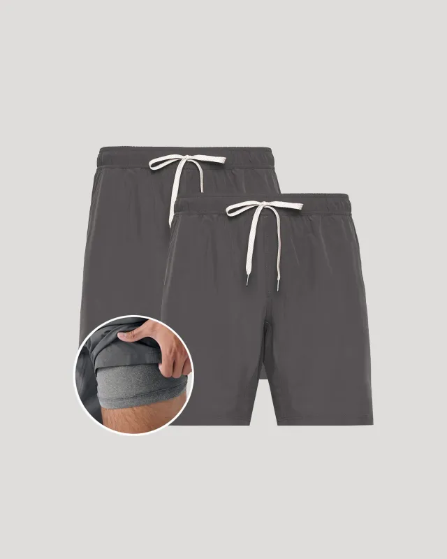 9" All Carbon Active Quick Dry Shorts 2-Pack sold by True Classic
