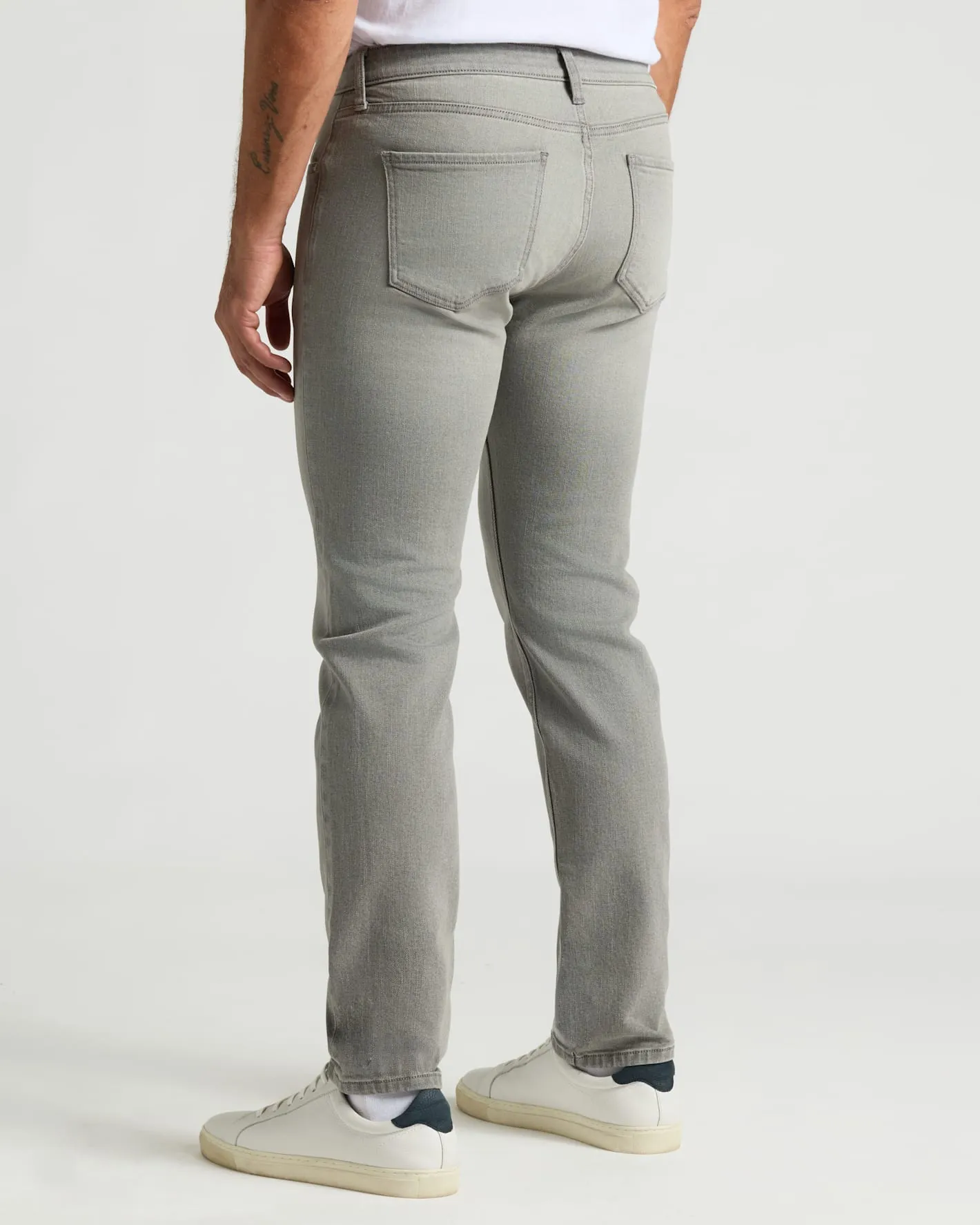 Medium Gray Wash Slim Authentic Denim Jeans sold by True Classic product image thumbnail 3