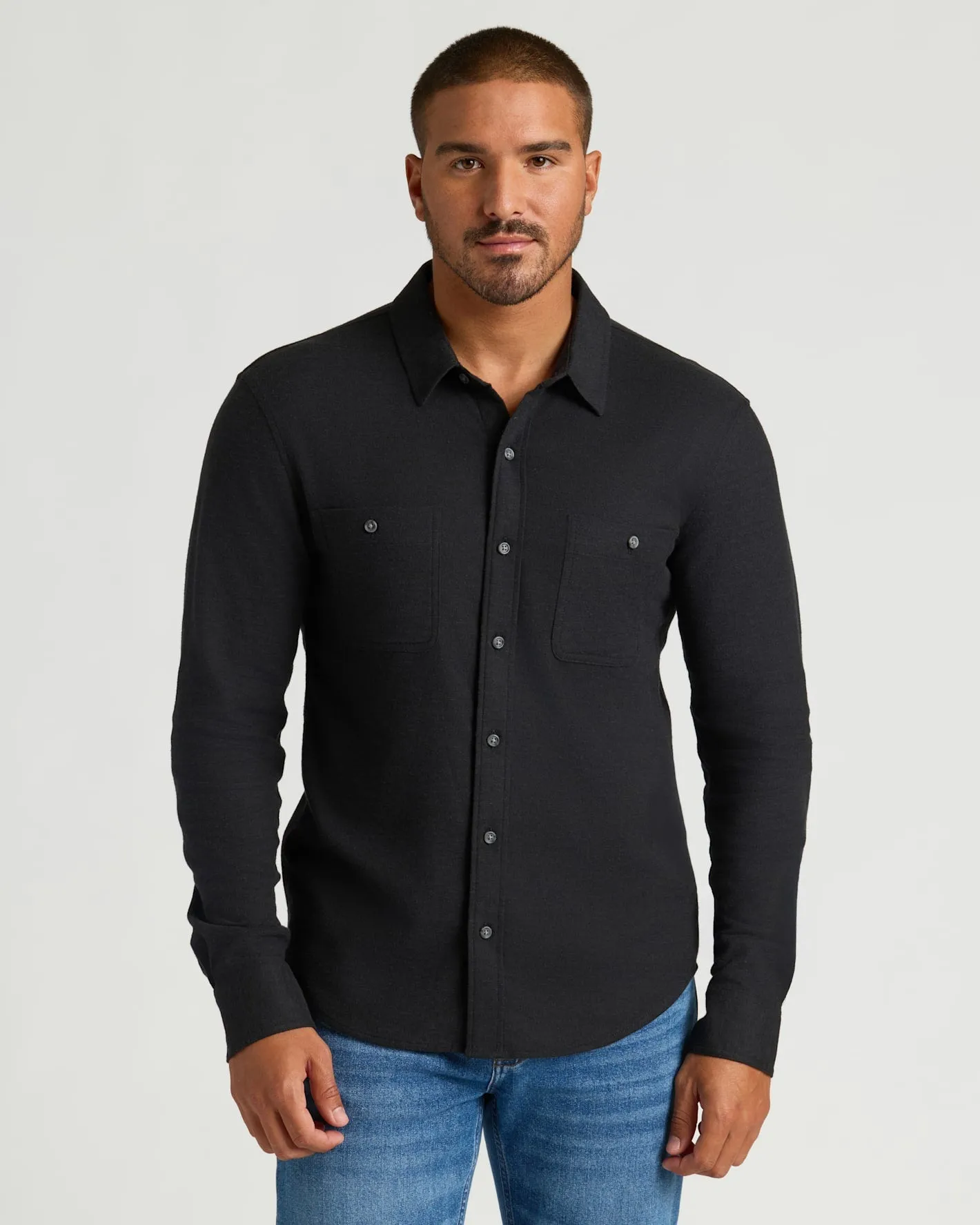 Black & Charcoal Heather Gray Flannel Shirts 2-Pack sold by True Classic product image thumbnail 5