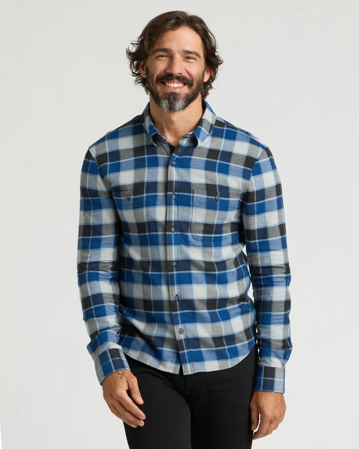 Long Sleeve Flannel Shirts 3-Pack sold by True Classic product image thumbnail 2