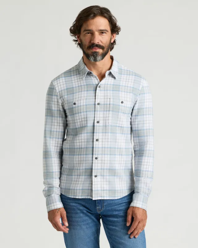 Slate Plaid Long Sleeve Flannel Shirt sold by True Classic