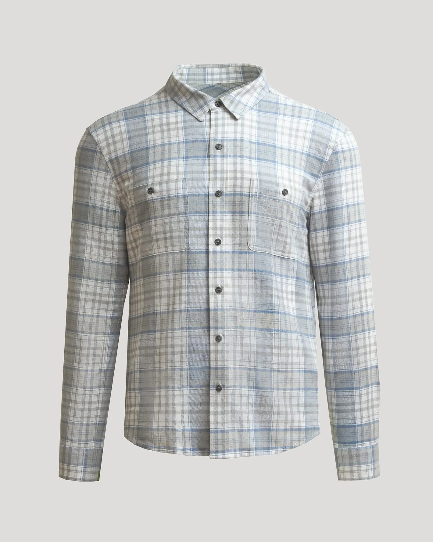 Slate Plaid Long Sleeve Flannel Shirt sold by True Classic product image thumbnail 2