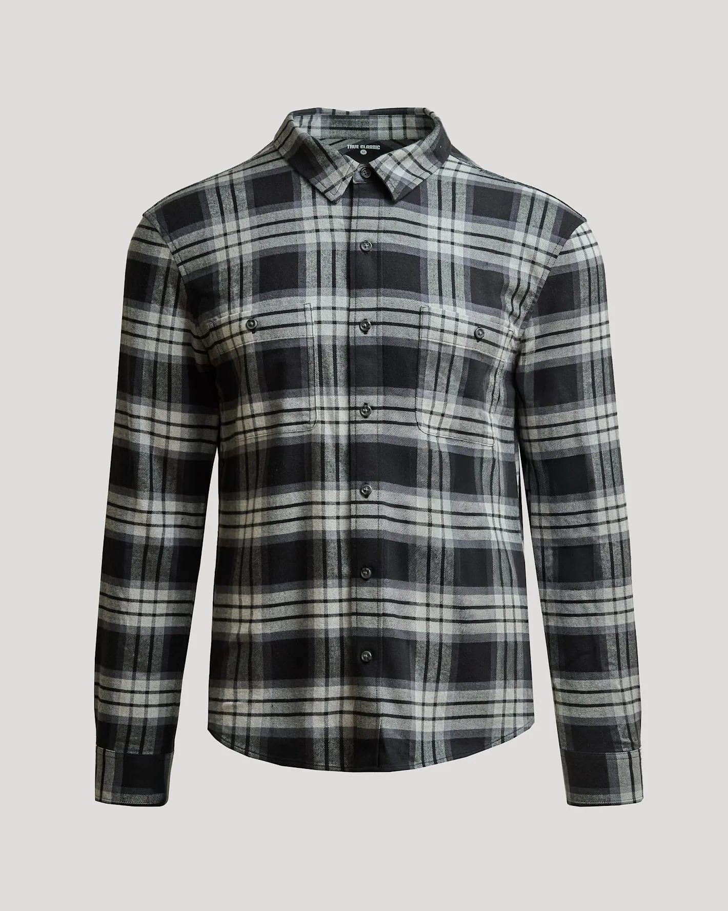 Onyx Plaid Long Sleeve Flannel Shirt sold by True Classic product image thumbnail 2