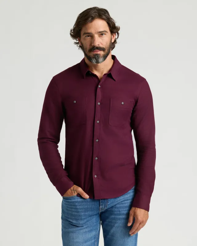 Aubergine Long Sleeve Flannel Shirt sold by True Classic