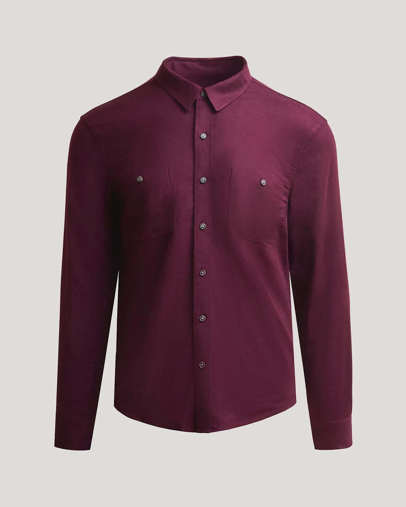 Aubergine Long Sleeve Flannel Shirt sold by True Classic product image thumbnail 2