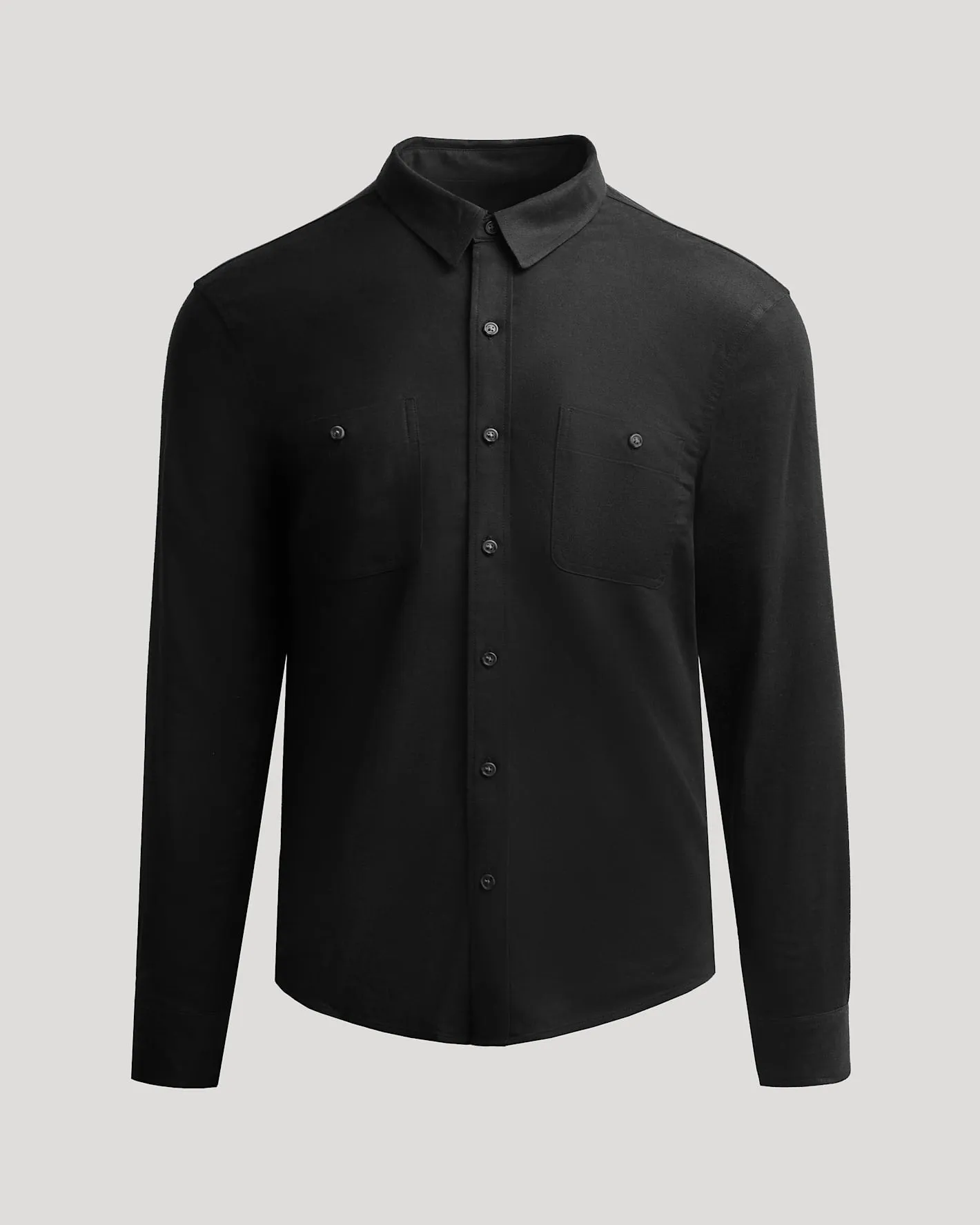 Black Long Sleeve Flannel Shirt sold by True Classic product image thumbnail 2