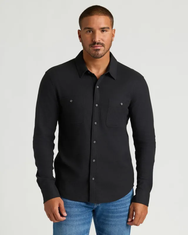 Black Long Sleeve Flannel Shirt sold by True Classic