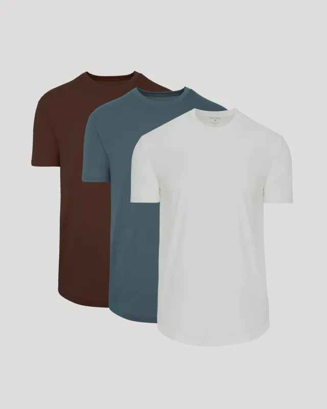Seasonal Classic Curved Hem Crew Neck 3-Pack sold by True Classic