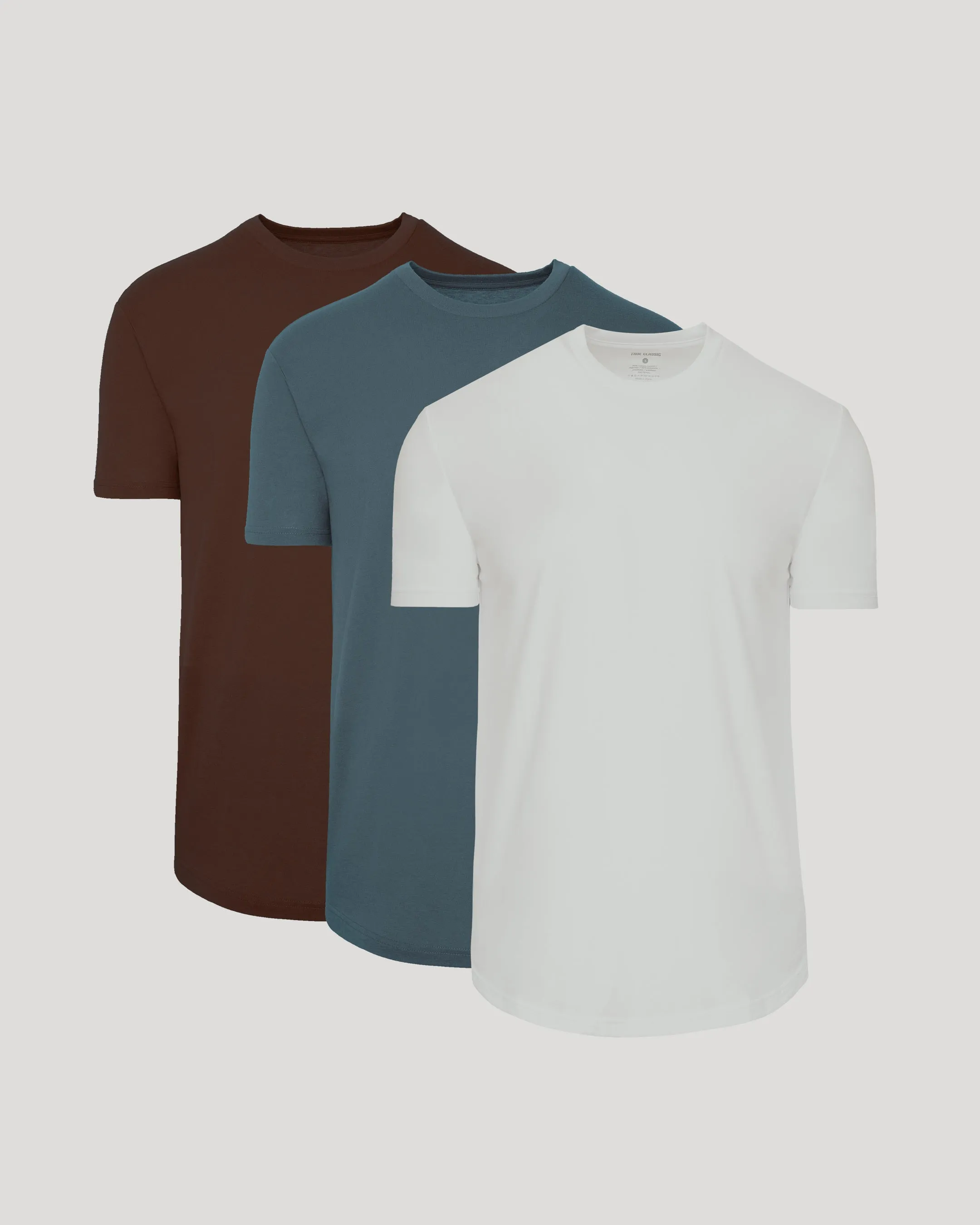 Seasonal Classic Curved Hem Crew Neck 3-Pack sold by True Classic