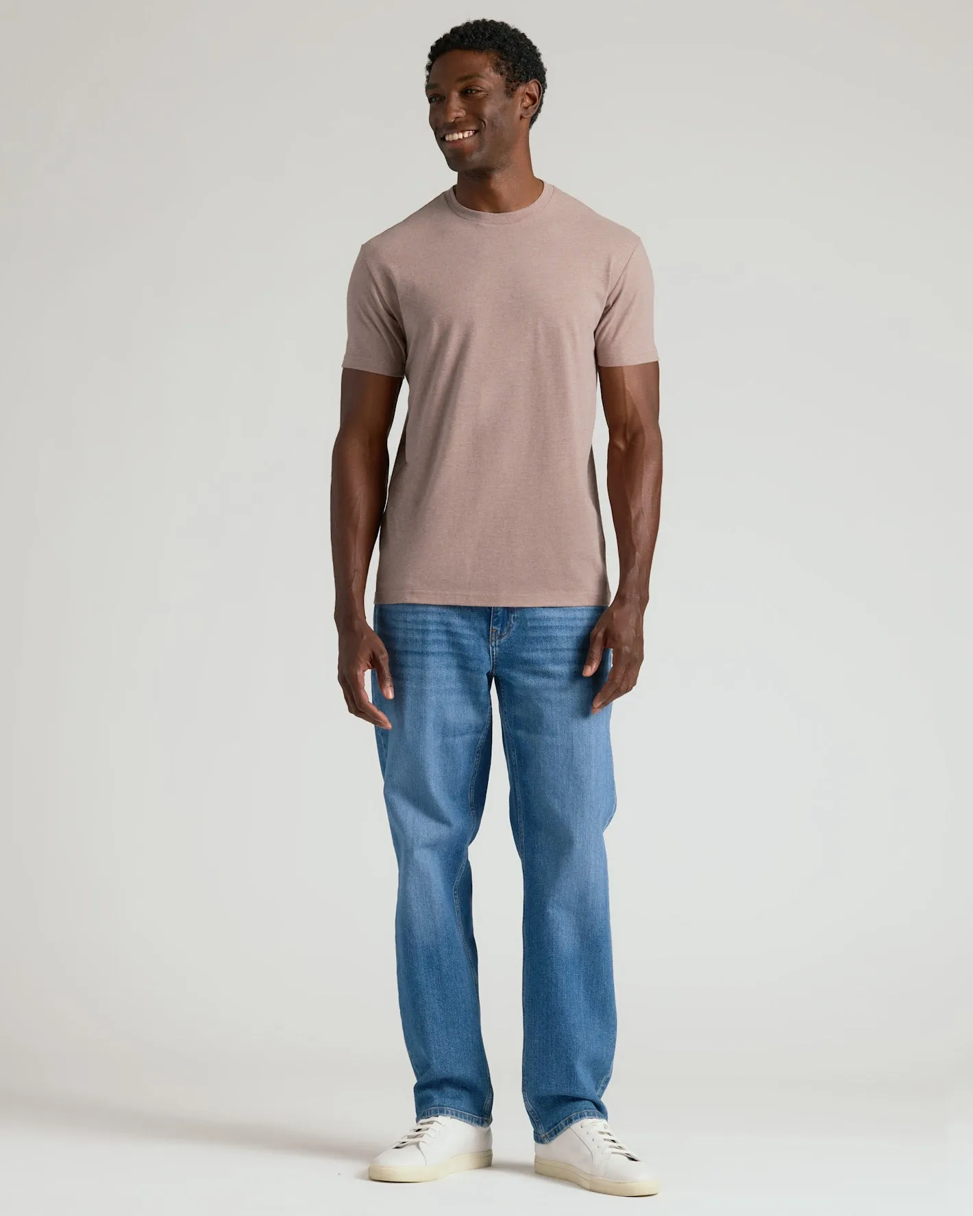 Dark Heather Truffle Classic Crew Neck sold by True Classic product image thumbnail 5