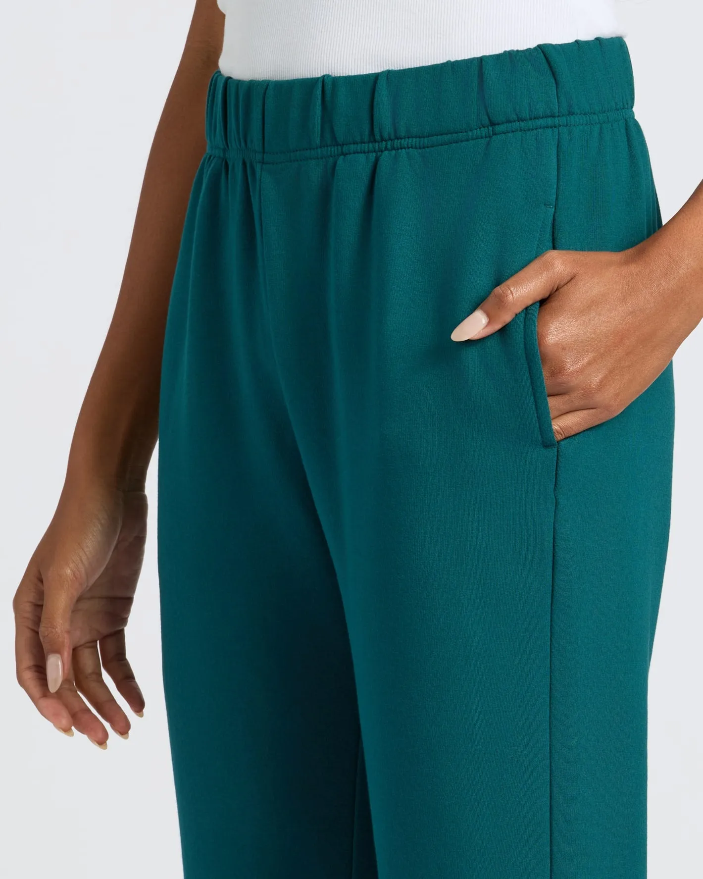Womens Deep Emerald Relaxed Joggers sold by True Classic product image thumbnail 4