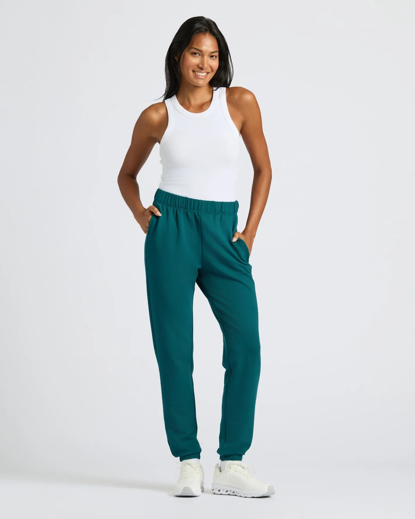 Womens Deep Emerald Relaxed Joggers sold by True Classic product image thumbnail 2