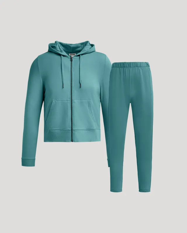 Womens Stormcloud Crop Zip Hoodie & Relaxed Jogger 2-Pack sold by True Classic