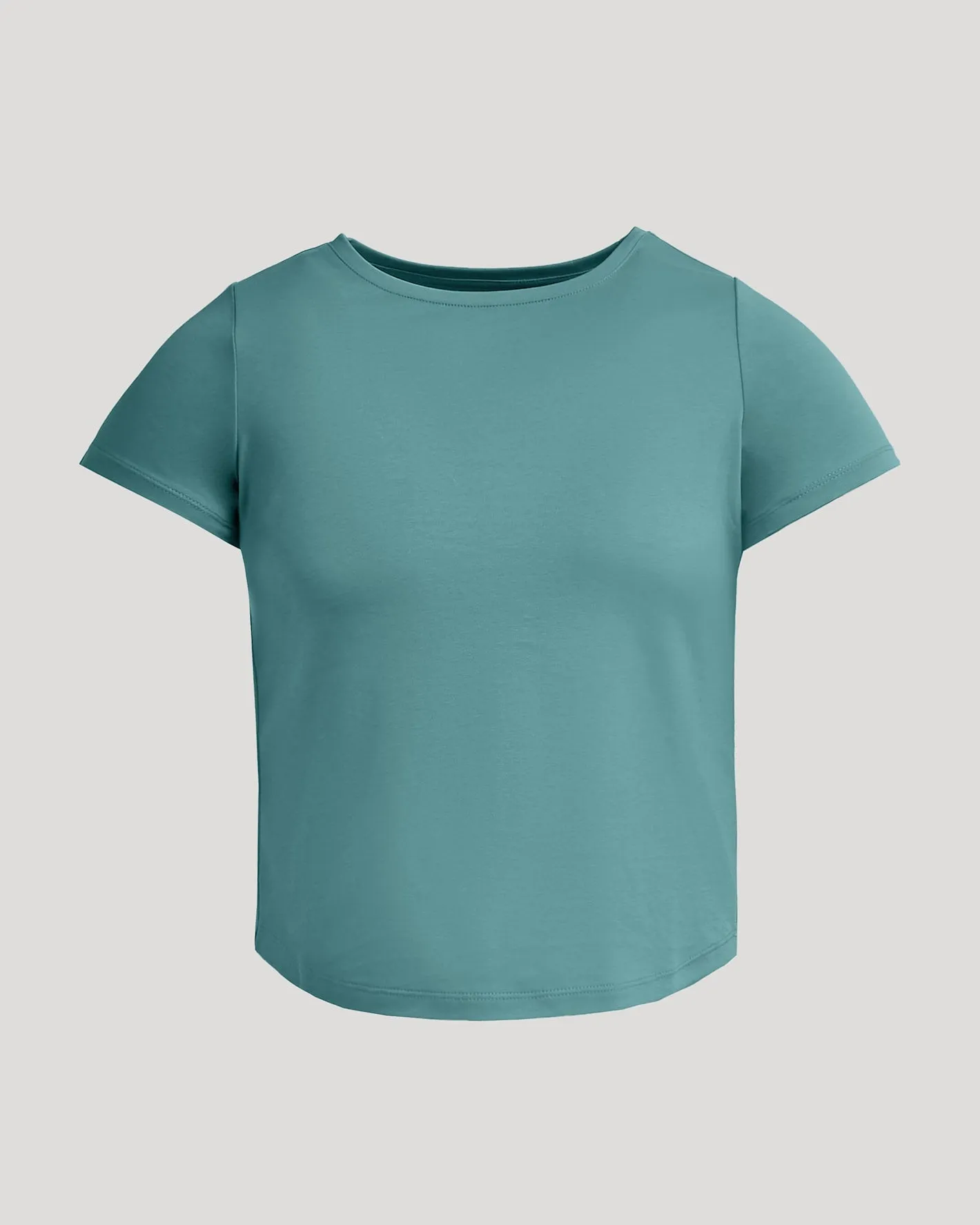 Womens Stormcloud Cropped Boxy Crew Neck Tee sold by True Classic product image thumbnail 5