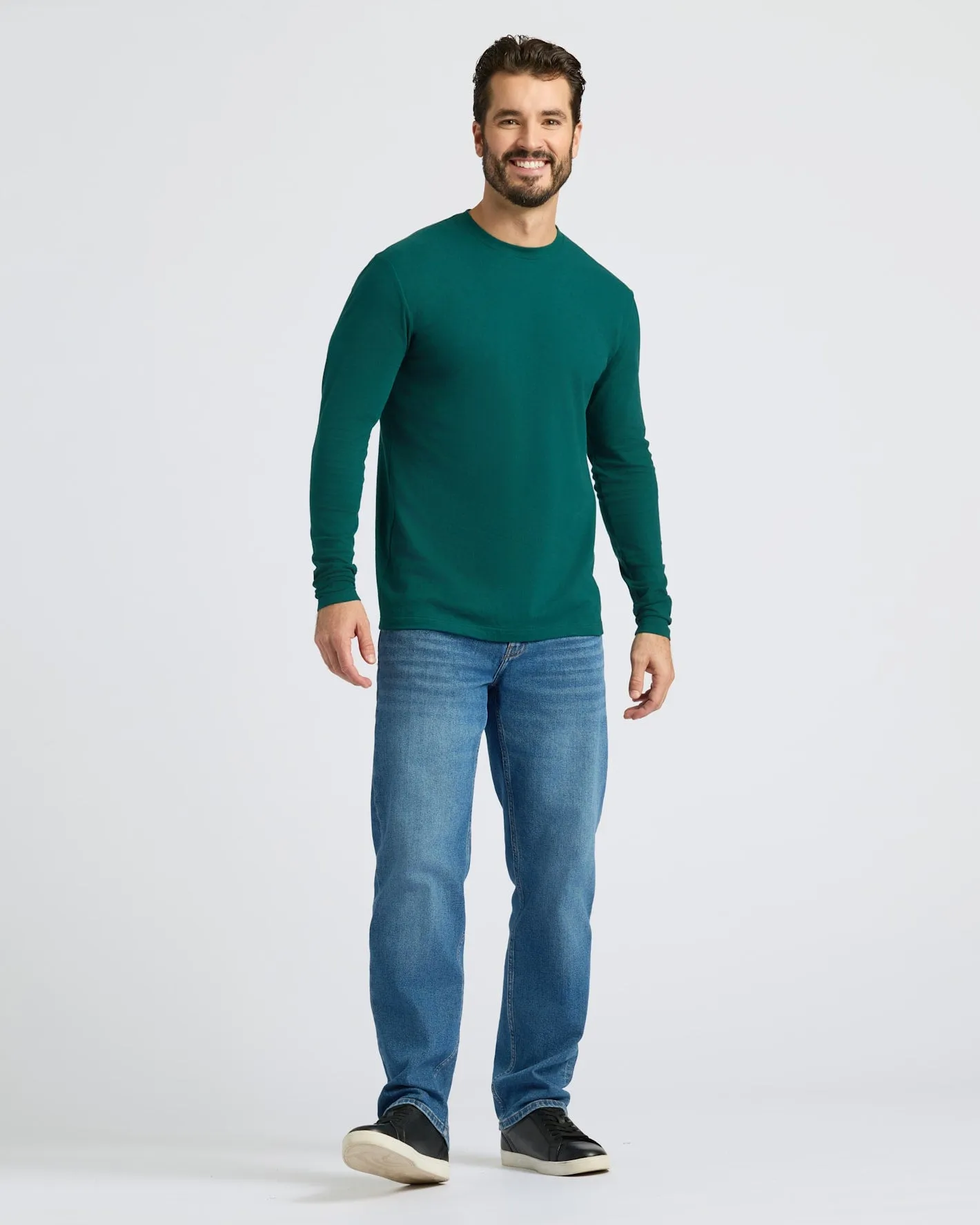 Deep Emerald Classic Long Sleeve Crew Neck sold by True Classic product image thumbnail 2