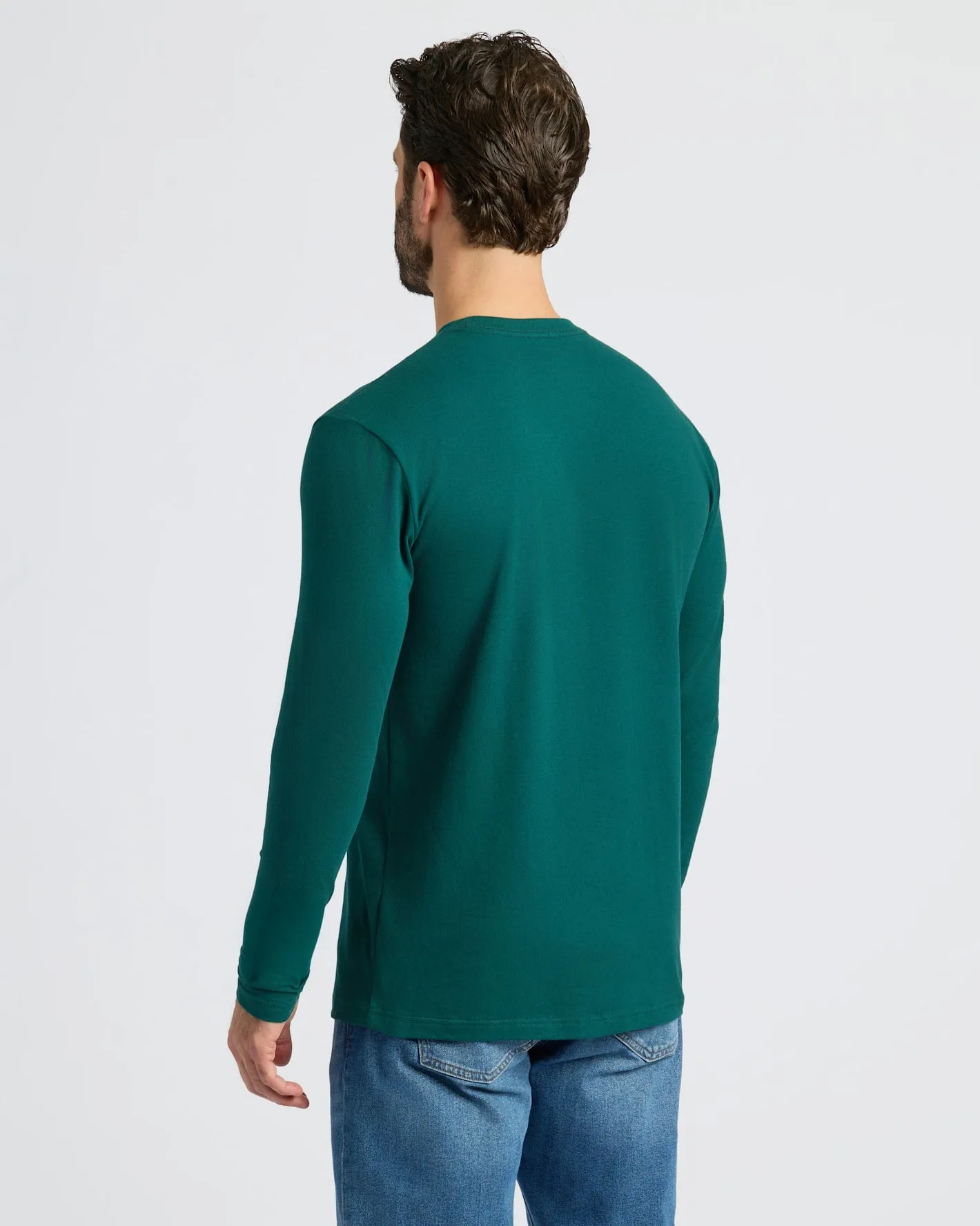 Deep Emerald Classic Long Sleeve Crew Neck sold by True Classic product image thumbnail 3