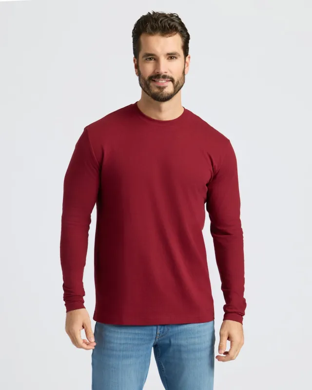 Dark Maroon Classic Long Sleeve Crew Neck sold by True Classic