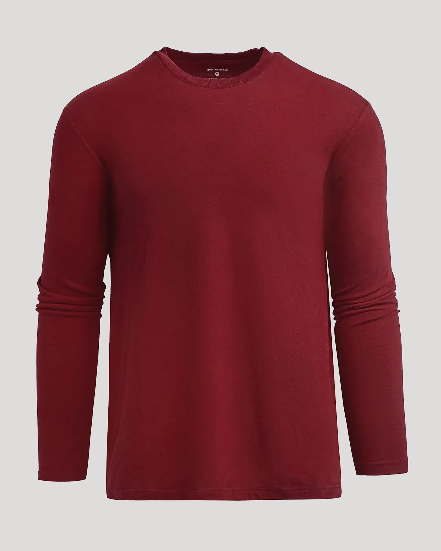 Dark Maroon Classic Long Sleeve Crew Neck sold by True Classic product image thumbnail 2