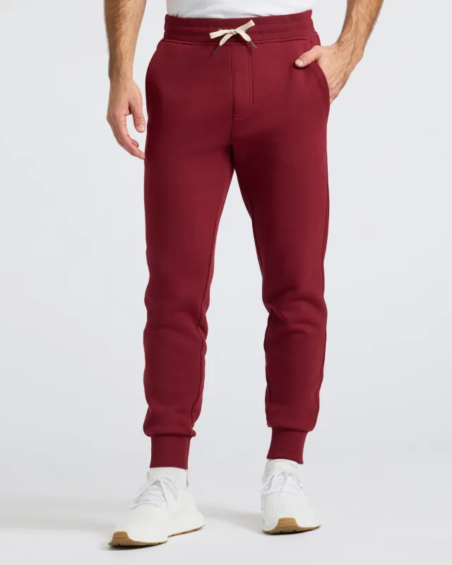 Dark Maroon Fleece French Terry Joggers sold by True Classic
