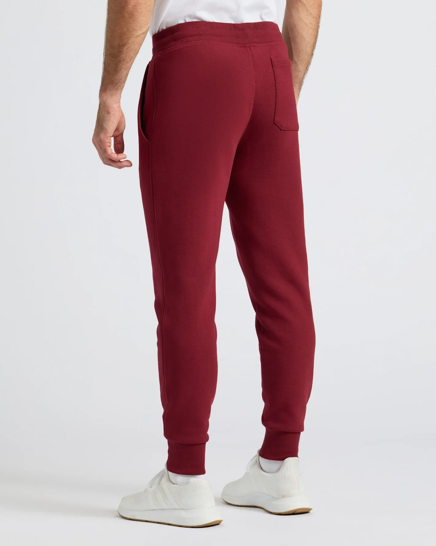 Dark Maroon Fleece French Terry Joggers sold by True Classic product image thumbnail 4