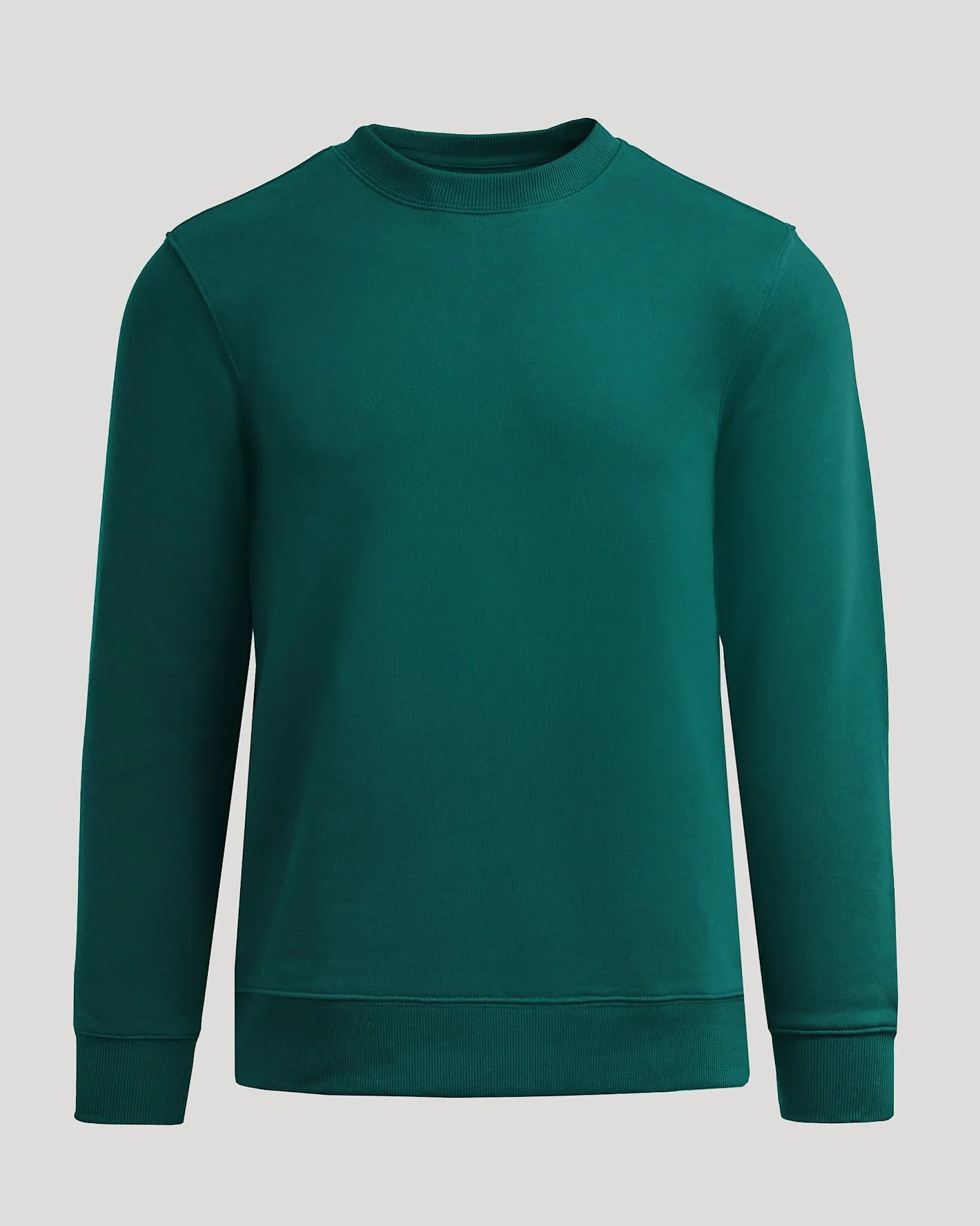 Deep Emerald Fleece French Terry Pullover Crew Neck sold by True Classic product image thumbnail 2