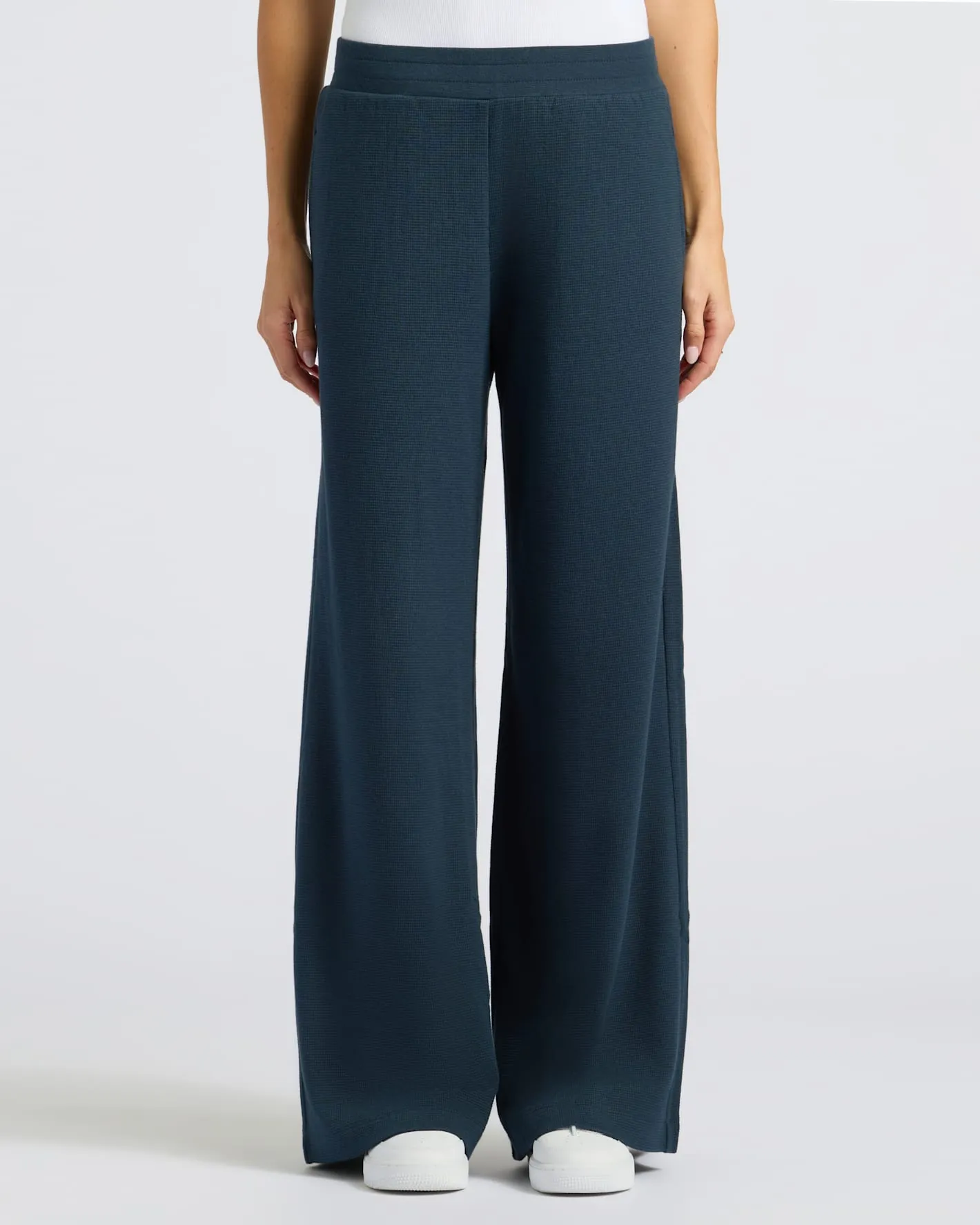 Womens Navy Waffle Long Sleeve Henley & Waffle Leg Pant 2-Pack sold by True Classic product image thumbnail 5