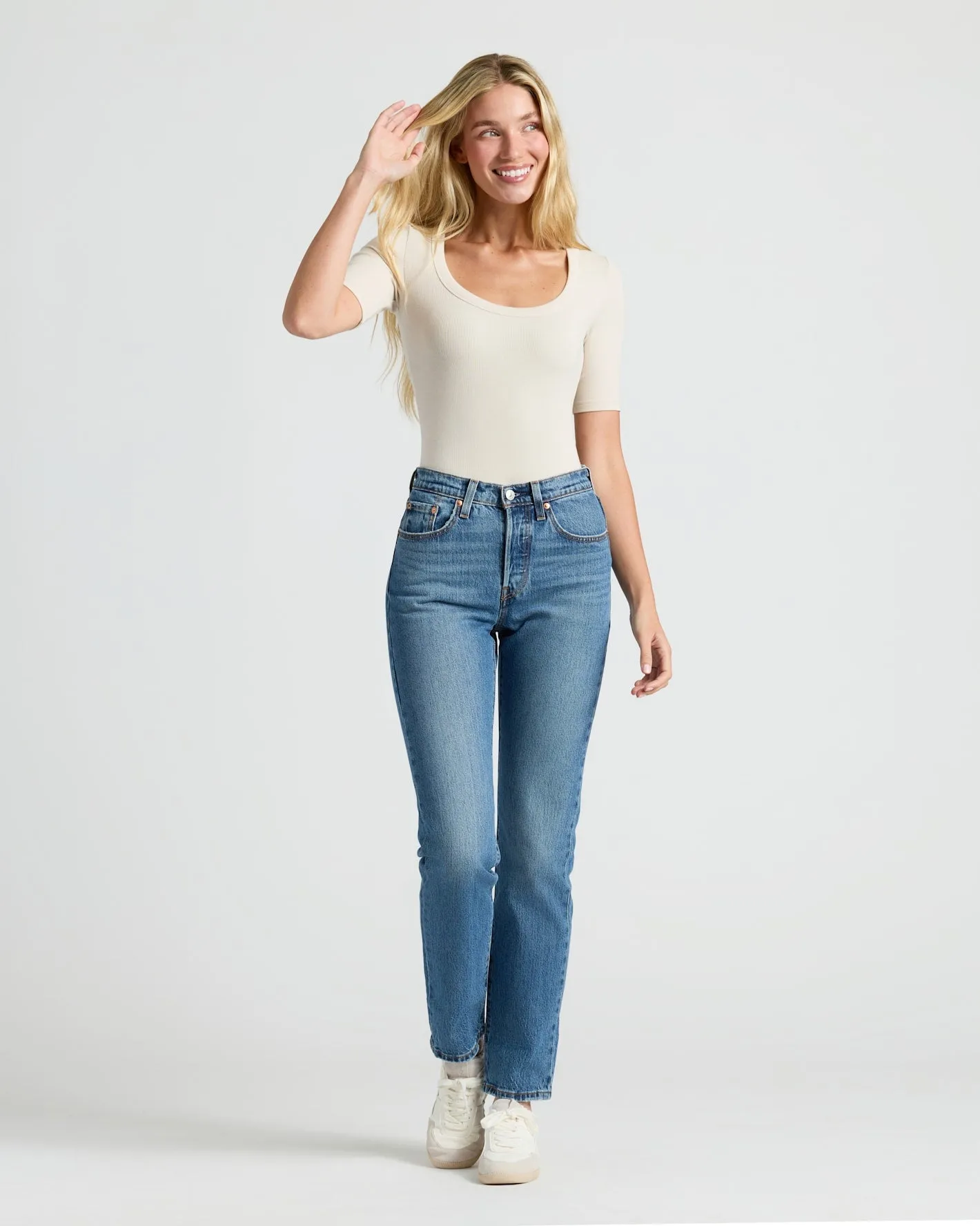 Womens Ribbed 3/4 Sleeve Scoop Neck Tee 6-Pack sold by True Classic product image thumbnail 2