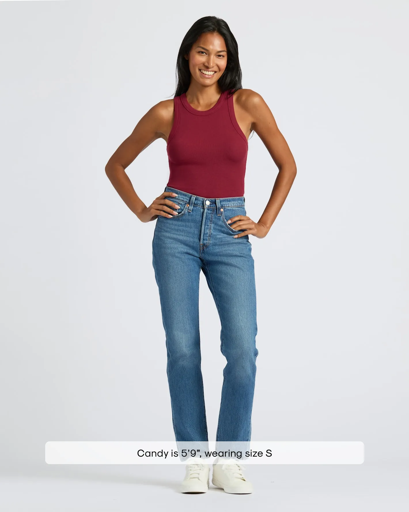 Womens Dark Maroon Ribbed High Neck Tank sold by True Classic product image thumbnail 2