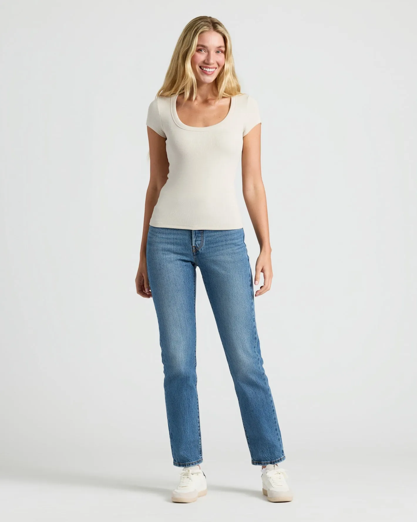 Womens Ribbed U-Neck Tee 6-Pack sold by True Classic product image thumbnail 3