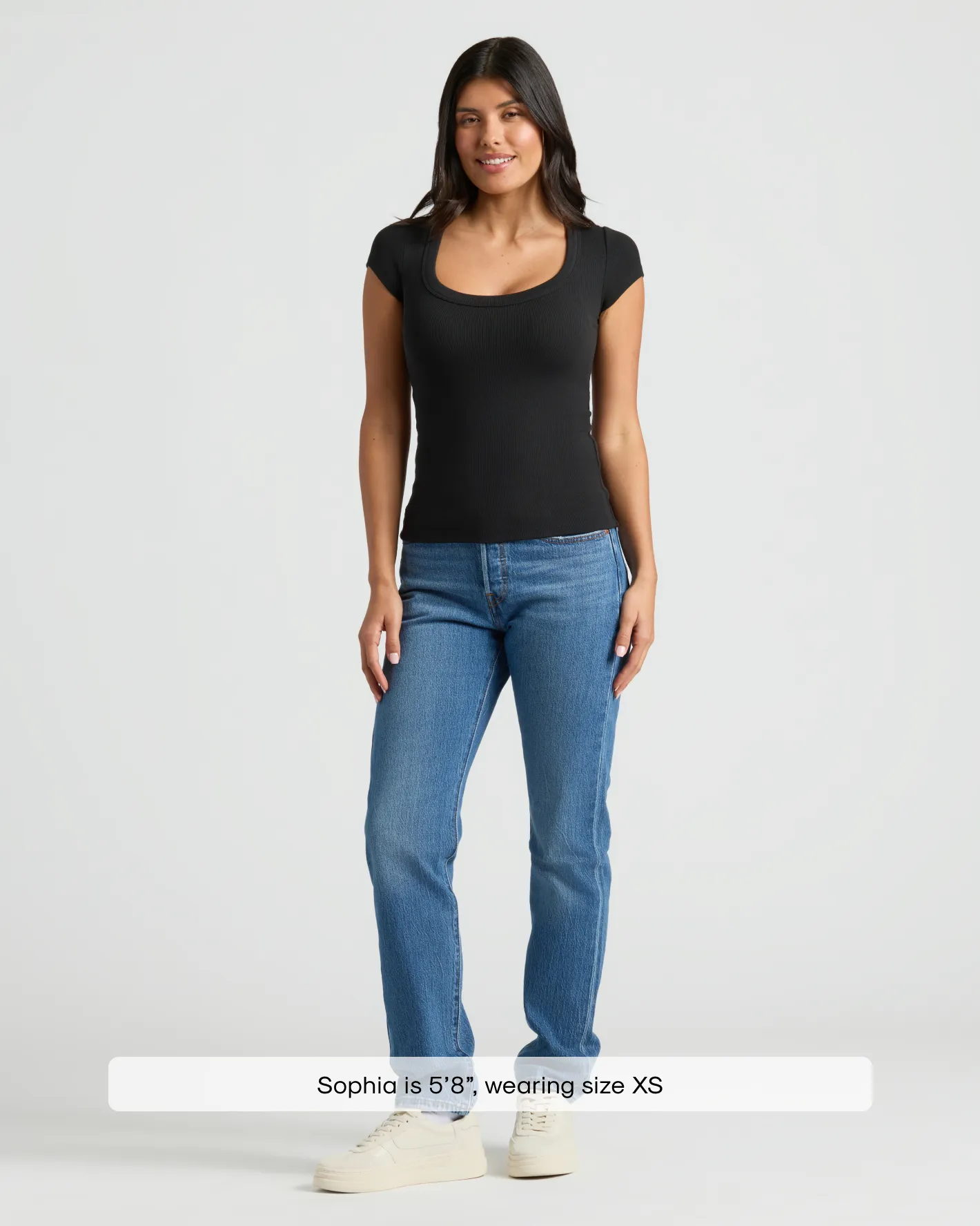 Womens Black Ribbed U-Neck Tee 3-Pack sold by True Classic product image thumbnail 2