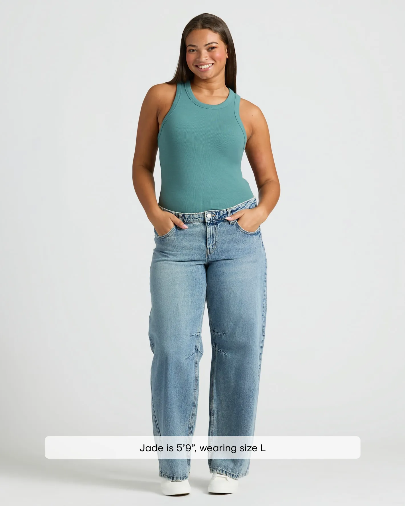 Womens Stormcloud Ribbed High Neck Tank sold by True Classic product image thumbnail 2